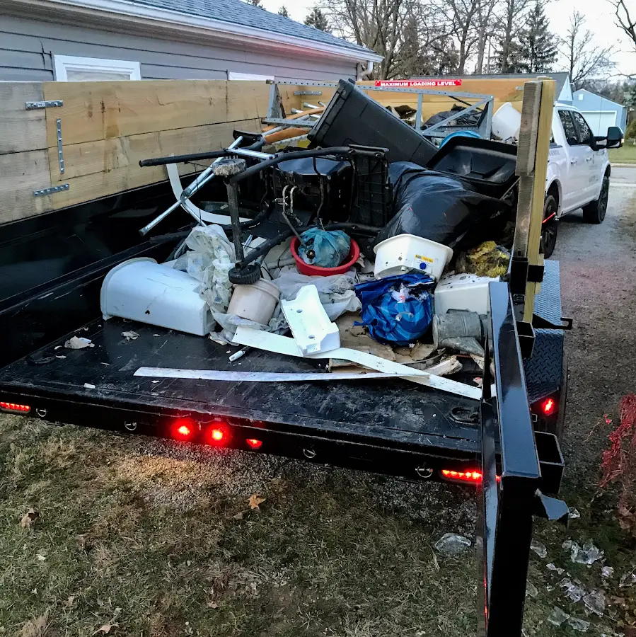 Roll-off dumpster delivered to a residential driveway in Castle Rock